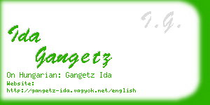 ida gangetz business card